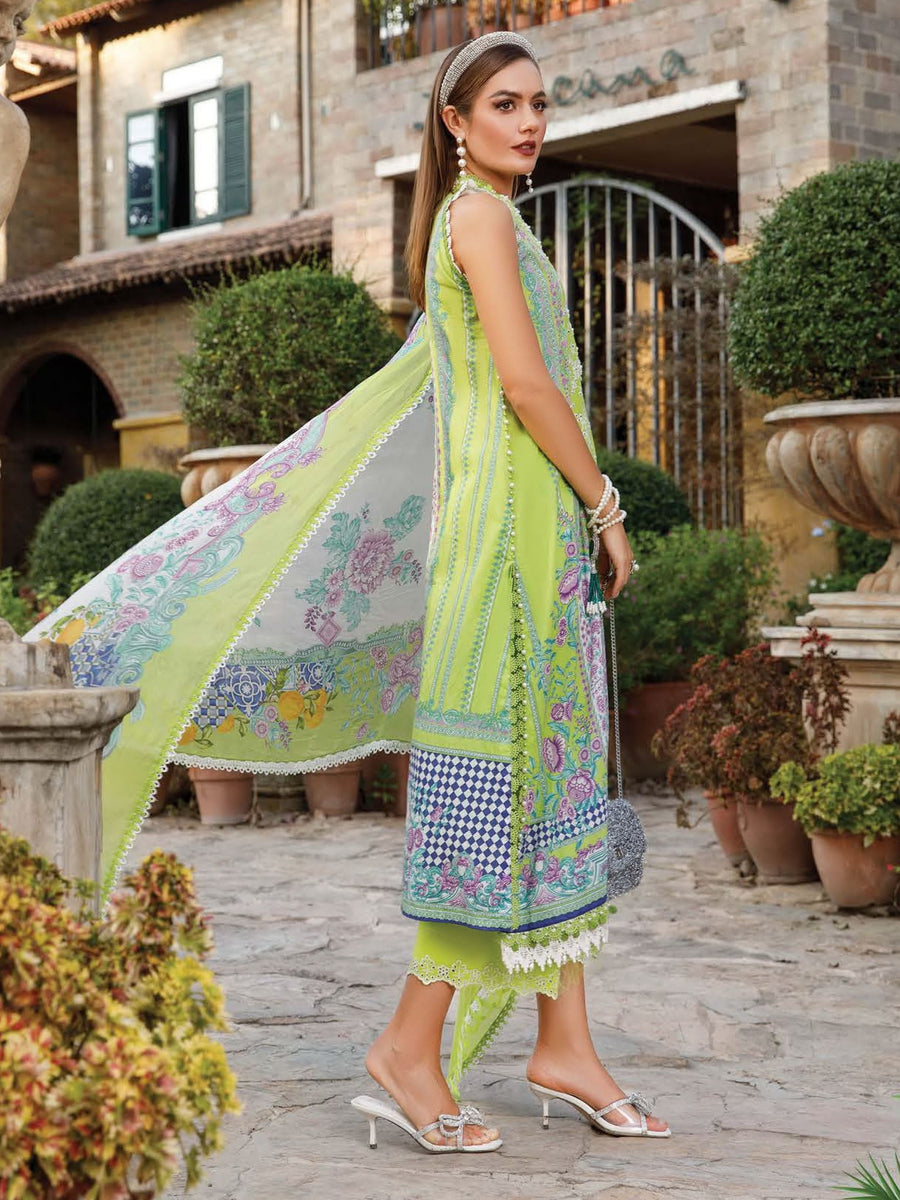 Maria.B M.Prints Lawn Unstitched Embroidered 3 Piece Suit MPT-1705-A