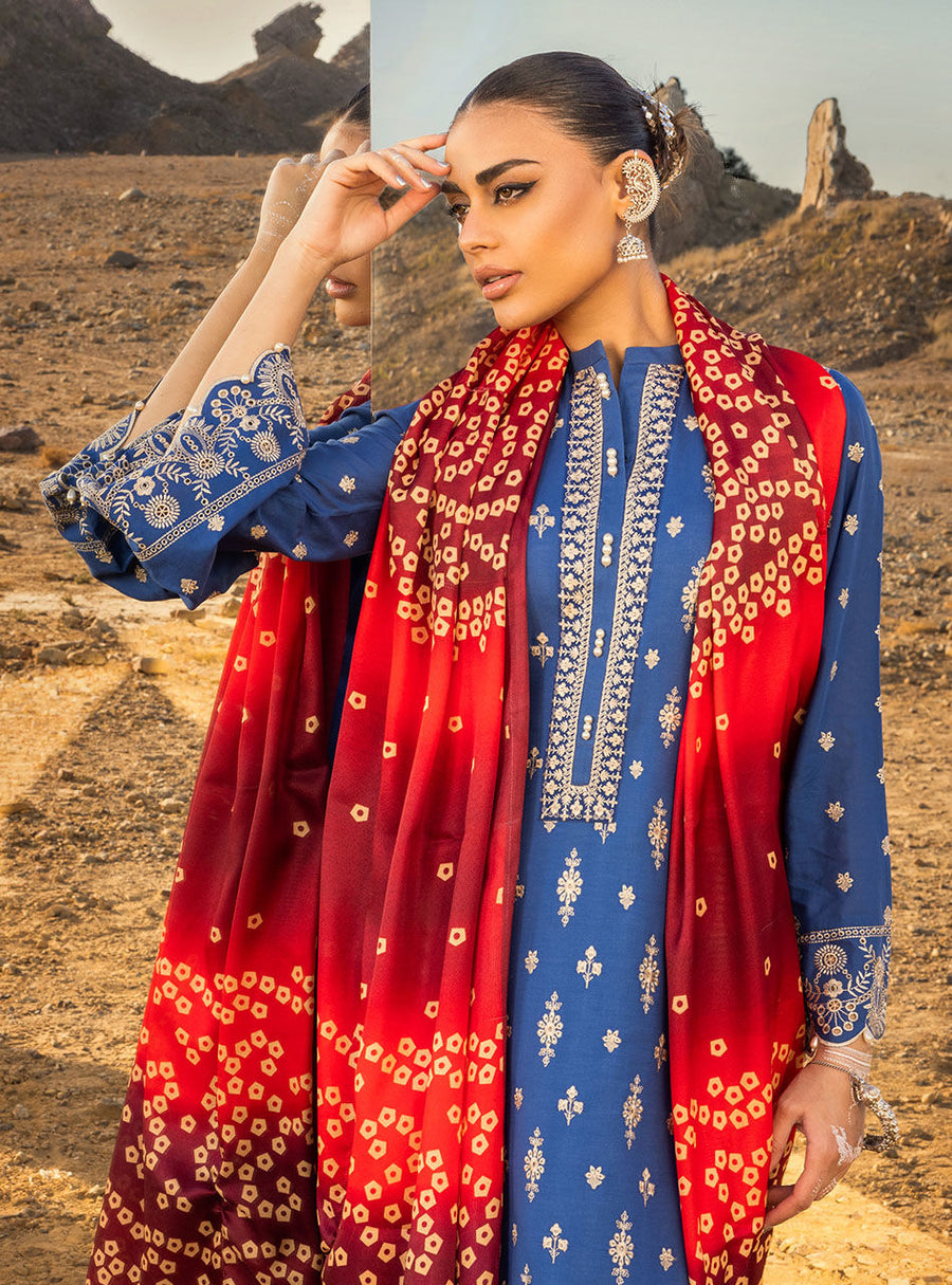 Zainab Chottani Embroidered Chikankari Lawn Unstitched 3Pc Suit ZC-05B
