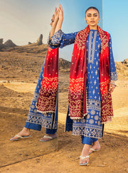 Zainab Chottani Embroidered Chikankari Lawn Unstitched 3Pc Suit ZC-05B