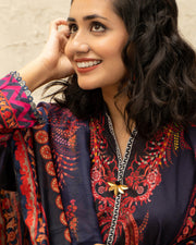 Noorangi Masakali Unstitched Printed Cambric 3Pc Suit - Firoza