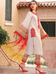 Maria.B M.Prints Lawn Unstitched Embroidered 3 Piece Suit MPT-1706-A
