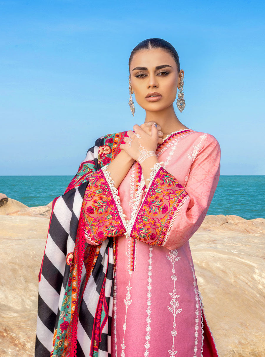 Zainab Chottani Embroidered Chikankari Lawn Unstitched 3Pc Suit ZC-06A