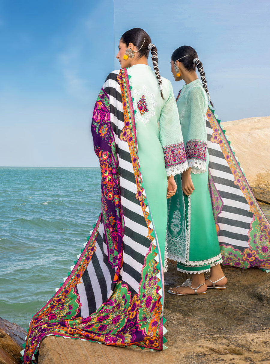 Zainab Chottani Embroidered Chikankari Lawn Unstitched 3Pc Suit ZC-06B