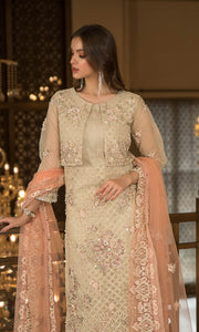 aroshi Farahnosh Unstitched Luxury Formal Suit - FIESTA
