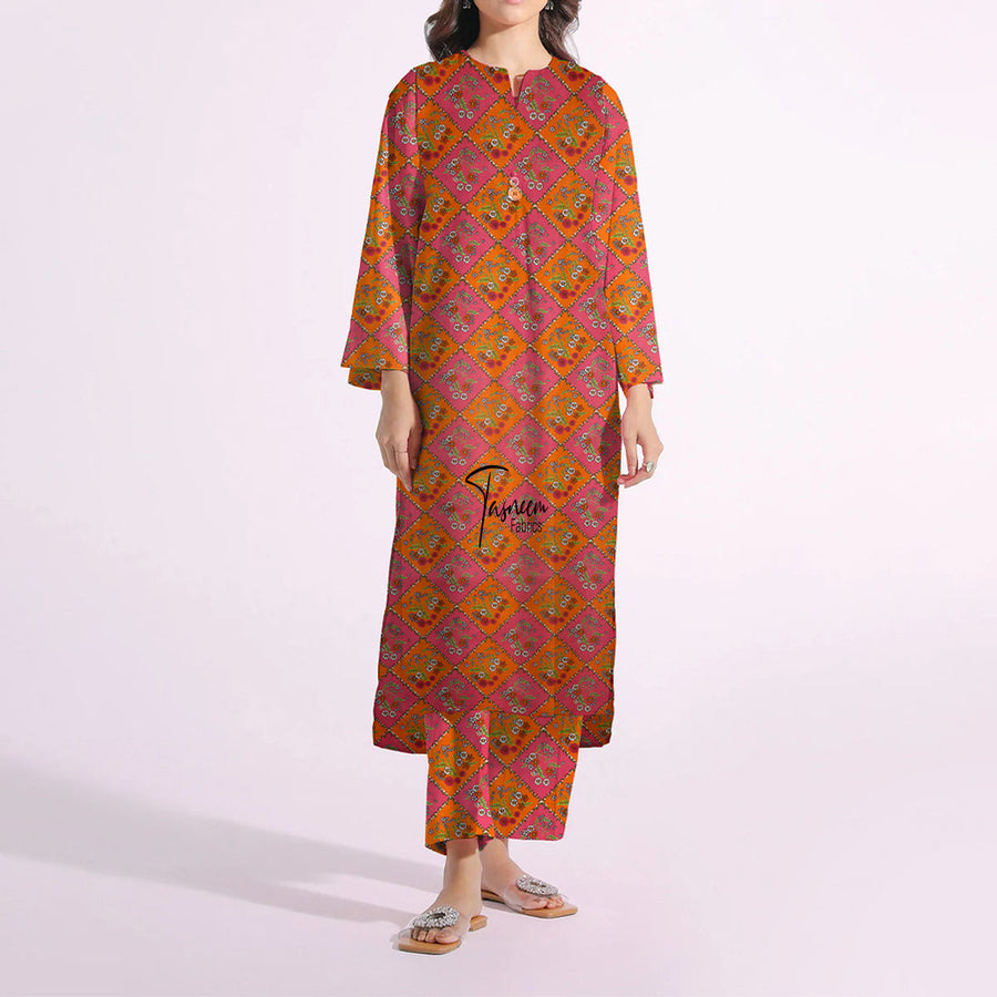 Tasneem Fabrics Unstitched Printed Cambric 2Pc Suit FBPR0003210