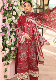 KAHF Premium Embroidered Luxury Lawn Unstitched 3Pc Suit KLC-09A