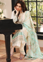 KAHF Premium Embroidered Luxury Lawn Unstitched 3Pc Suit KLC-07A