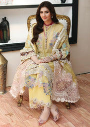 KAHF Premium Embroidered Luxury Lawn Unstitched 3Pc Suit KLC-02B