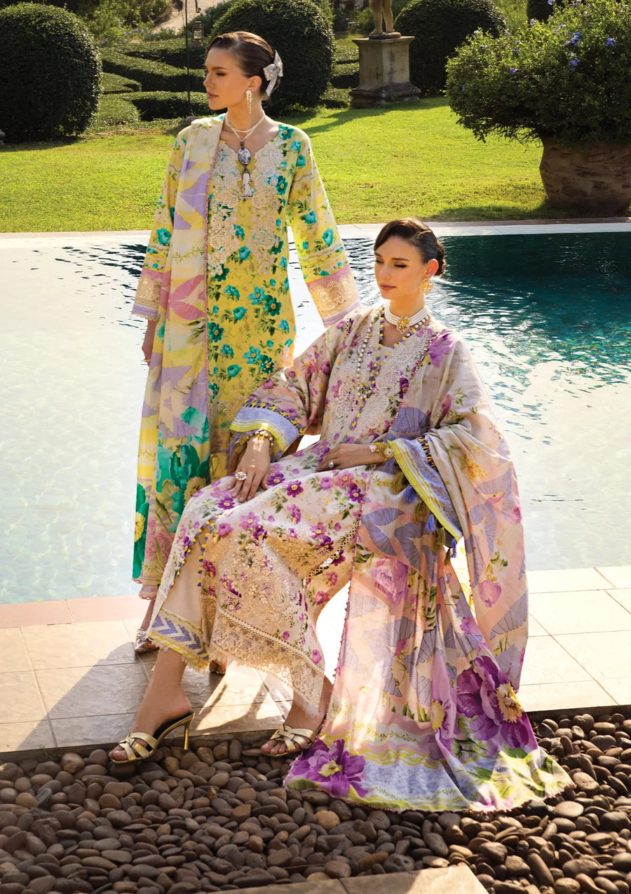 Elaf Premium Print Chikankari Lawn Unstitched 3Pc Suit ECT-06B MISTY SERENADE