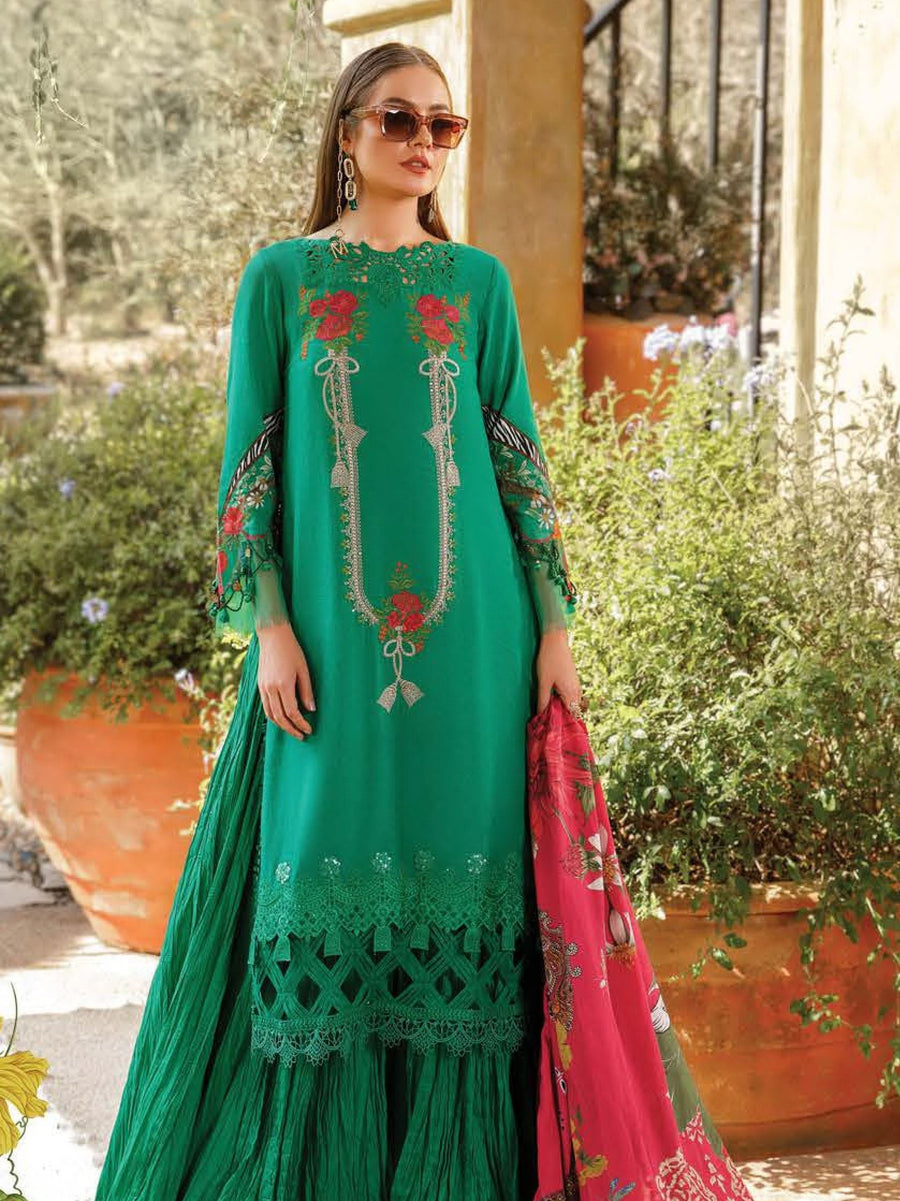 Maria.B M.Prints Lawn Unstitched Embroidered 3 Piece Suit MPT-1707-A
