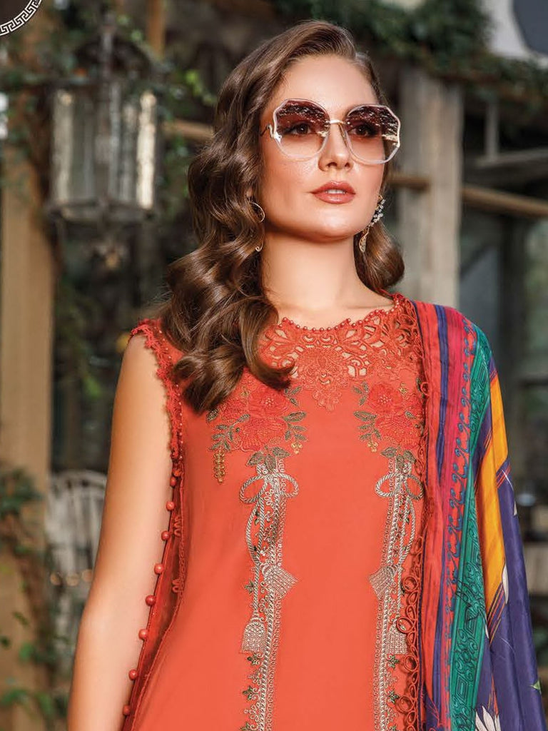 M Prints by Maria B Embroidered Lawn Suits Unstitched 3 Piece MB25MPE 7-A - Summer Collection main image 1