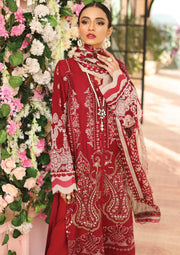KAHF Premium Embroidered Luxury Lawn Unstitched 3Pc Suit KLC-09A