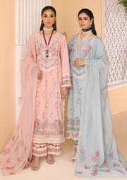 ELAF Premium Luxury Pret Embroidered Lawn 3Pc Suit ELP-07A Cherish