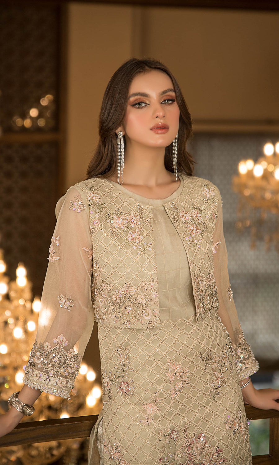aroshi Farahnosh Unstitched Luxury Formal Suit - FIESTA