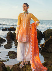 Zainab Chottani Embroidered Chikankari Lawn Unstitched 3Pc Suit ZC-08B