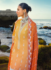 Zainab Chottani Embroidered Chikankari Lawn Unstitched 3Pc Suit ZC-08B