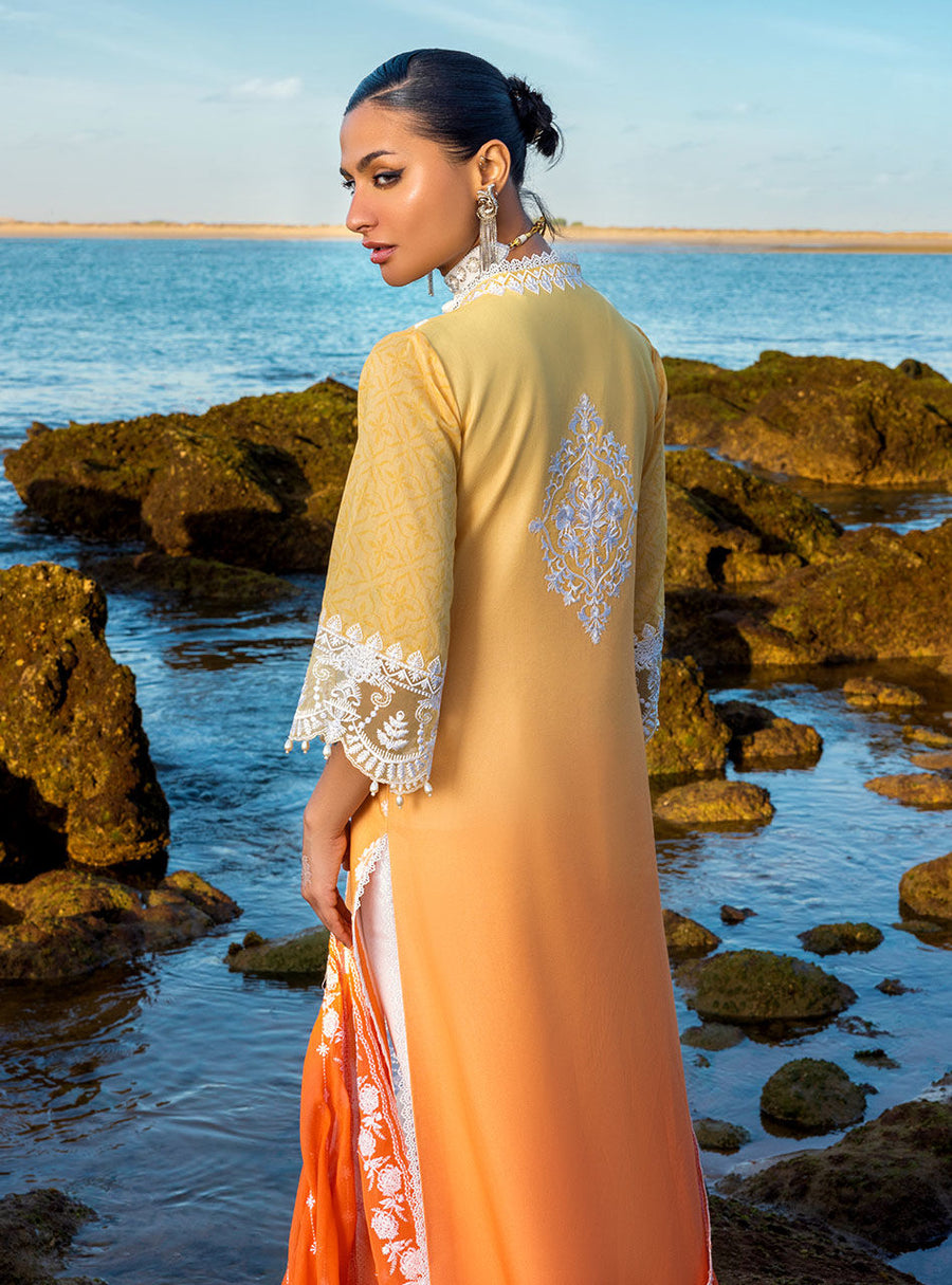Zainab Chottani Embroidered Chikankari Lawn Unstitched 3Pc Suit ZC-08B
