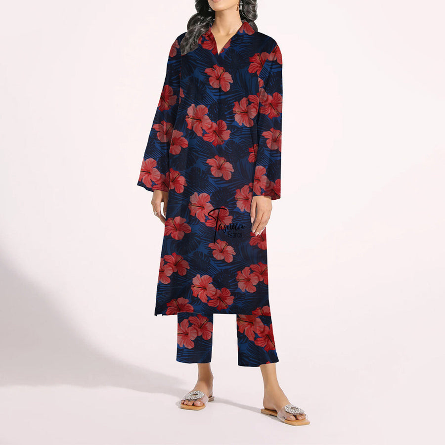 Tasneem Fabrics Unstitched Printed Cambric 2Pc Suit FBPR0003215