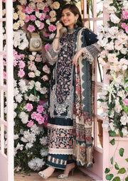 KAHF Premium Embroidered Luxury Lawn Unstitched 3Pc Suit KLC-01A