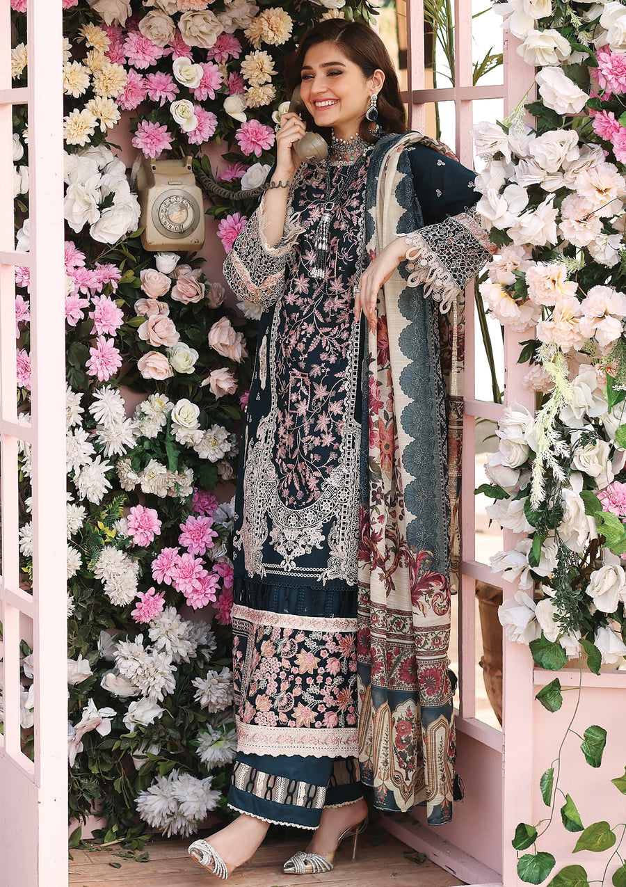 KAHF Premium Embroidered Luxury Lawn Unstitched 3Pc Suit KLC-01A