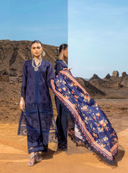Zainab Chottani Embroidered Chikankari Lawn Unstitched 3Pc Suit ZC-09B