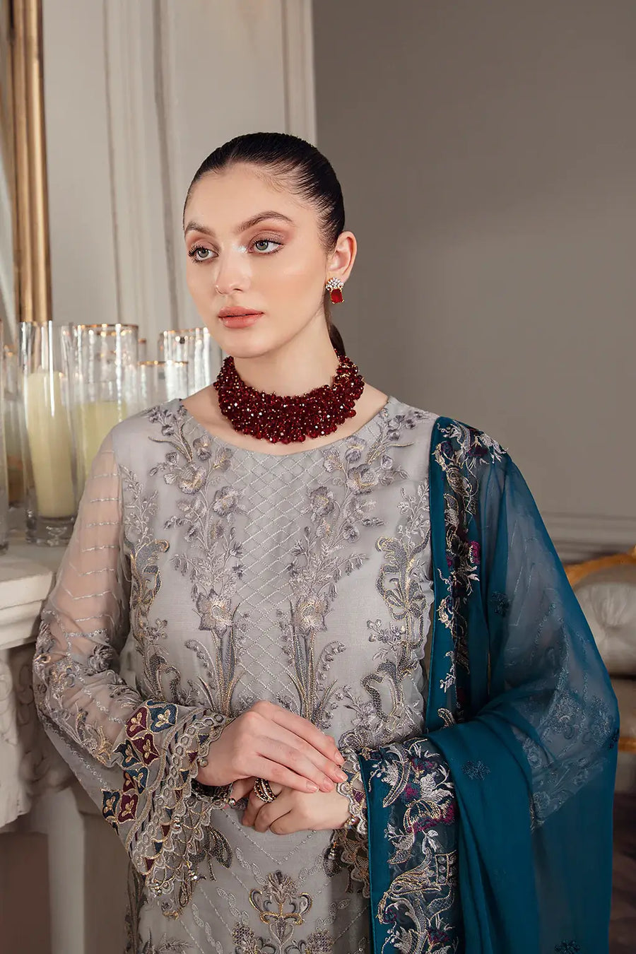 Ramsha Chevron Vol-05 Luxury Chiffon Unstitched 3Pc Suit A-503