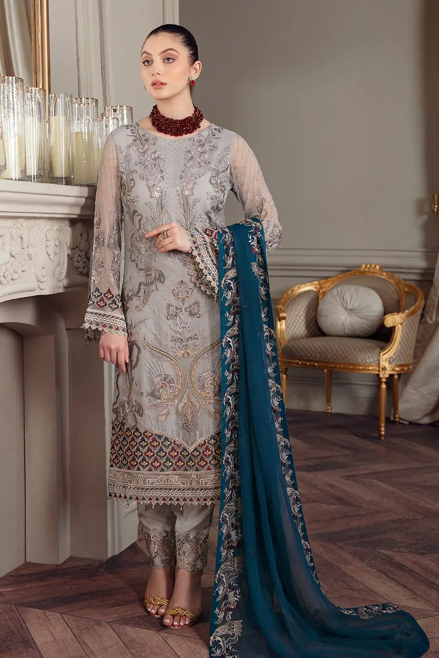 Ramsha Chevron Vol-05 Luxury Chiffon Unstitched 3Pc Suit A-503