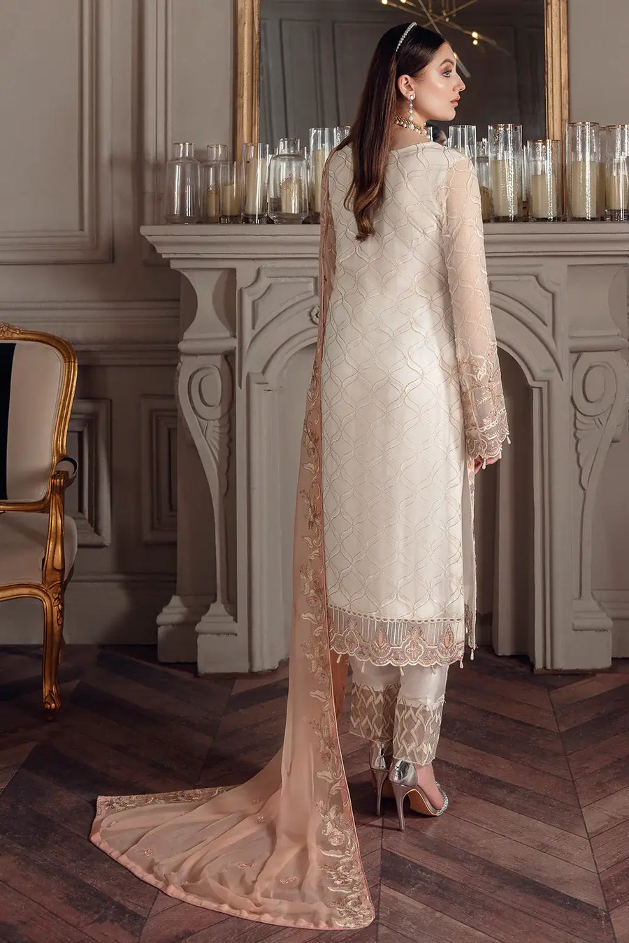 Ramsha Chevron Vol-05 Luxury Chiffon Unstitched 3Pc Suit A-505