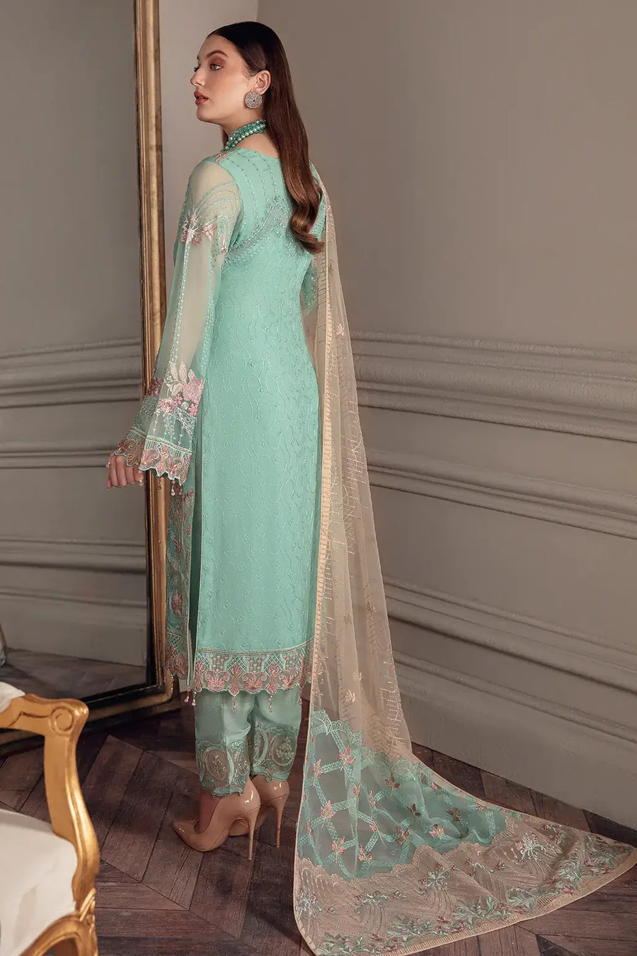 Ramsha Chevron Vol-05 Luxury Chiffon Unstitched 3Pc Suit A-511