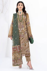 Ramsha Chevron Vol 06 Embroidered Chiffon Unstitched 3Pc Suit A-601