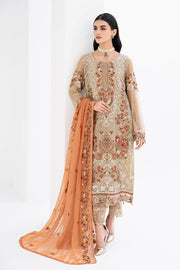 Ramsha Chevron Vol 06 Embroidered Chiffon Unstitched 3Pc Suit A-605