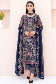 Ramsha Chevron Vol 06 Embroidered Chiffon Unstitched 3Pc Suit A-606