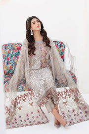 Ramsha Chevron Vol 06 Embroidered Chiffon Unstitched 3Pc Suit A-608