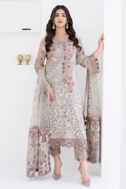 Ramsha Chevron Vol 06 Embroidered Chiffon Unstitched 3Pc Suit A-608
