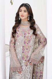 Ramsha Chevron Vol 06 Embroidered Chiffon Unstitched 3Pc Suit A-608