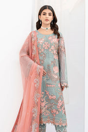Ramsha Chevron Vol 06 Embroidered Chiffon Unstitched 3Pc Suit A-612
