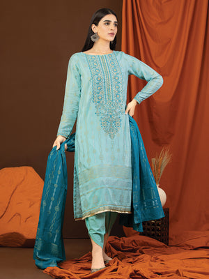 ACE Galleria Guzel Embroidered Jacquard 3Pc Suit A-WU3PS22-231