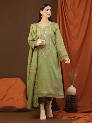 ACE Galleria Guzel Embroidered Jacquard 3Pc Suit A-WU3PS22-234