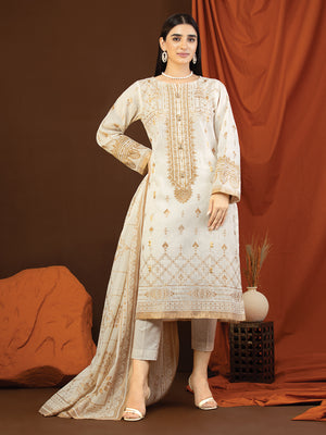 ACE Galleria Guzel Embroidered Jacquard 3Pc Suit A-WU3PS22-235