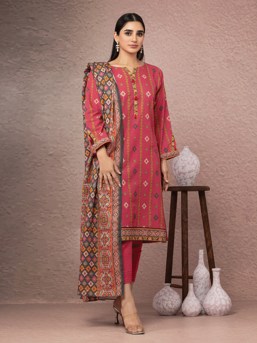 ACE Galleria Merak Khaddar Unstitched Printed 3Pc Suit A-WU3PWK22-419
