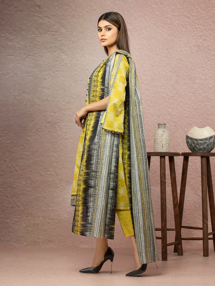 ACE Galleria Merak Khaddar Unstitched Printed 3Pc Suit A-WU3PWK22-445