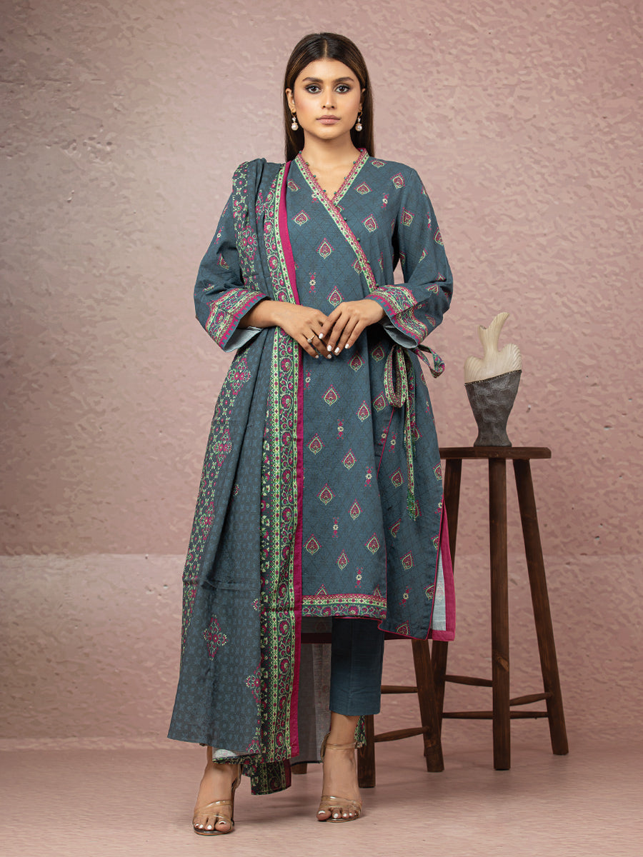 ACE Galleria Merak Khaddar Unstitched Printed 3Pc Suit A-WU3PWK22-449