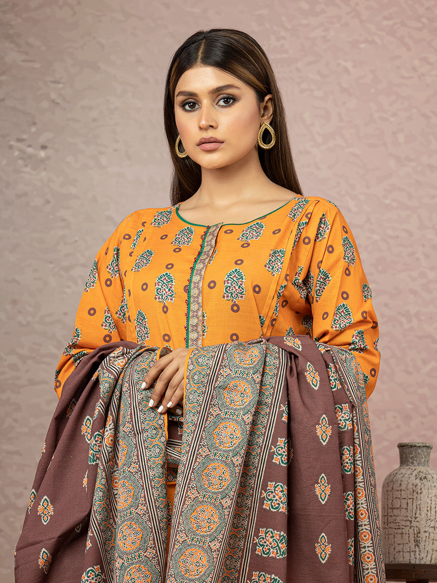 ACE Galleria Merak Khaddar Unstitched Printed 3Pc Suit A-WU3PWK22-452