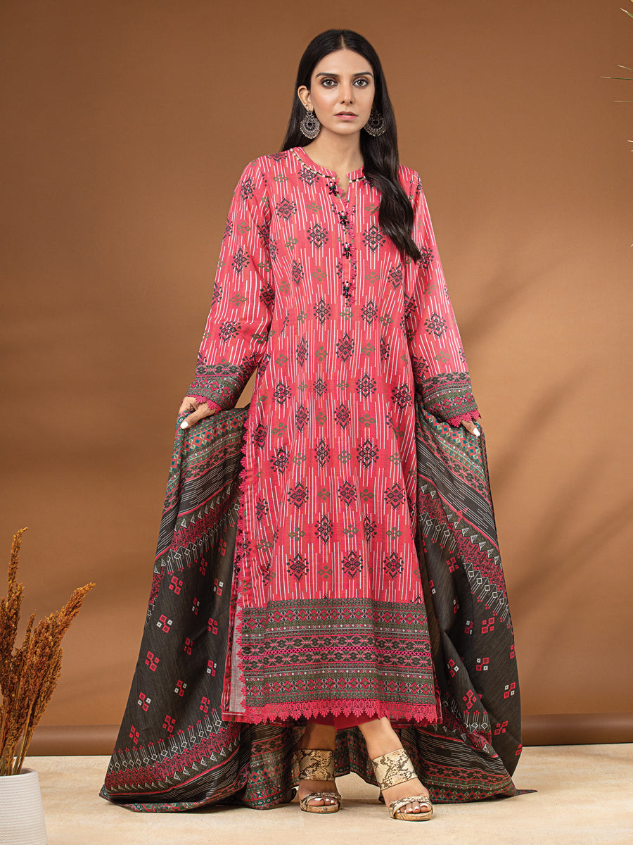 ACE Galleria Merak Khaddar Unstitched Printed 3Pc Suit A-WU3PWK22-453