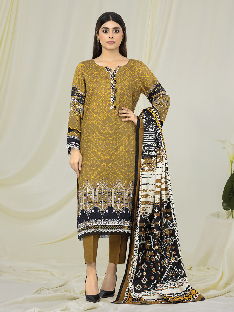 ACE Galleria Merak Viscose Unstitched Printed 3Pc Suit A-WU3PWV22-561
