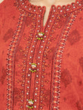 ACE Galleria Viscose Unstitched Embroidered 3Pc Suit A-WU3PWV22-568