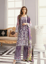 Akbar Aslam Raqs Eid Formal Collection'21 3PCS Suit AAWC-1333 Lupine - FaisalFabrics.pk