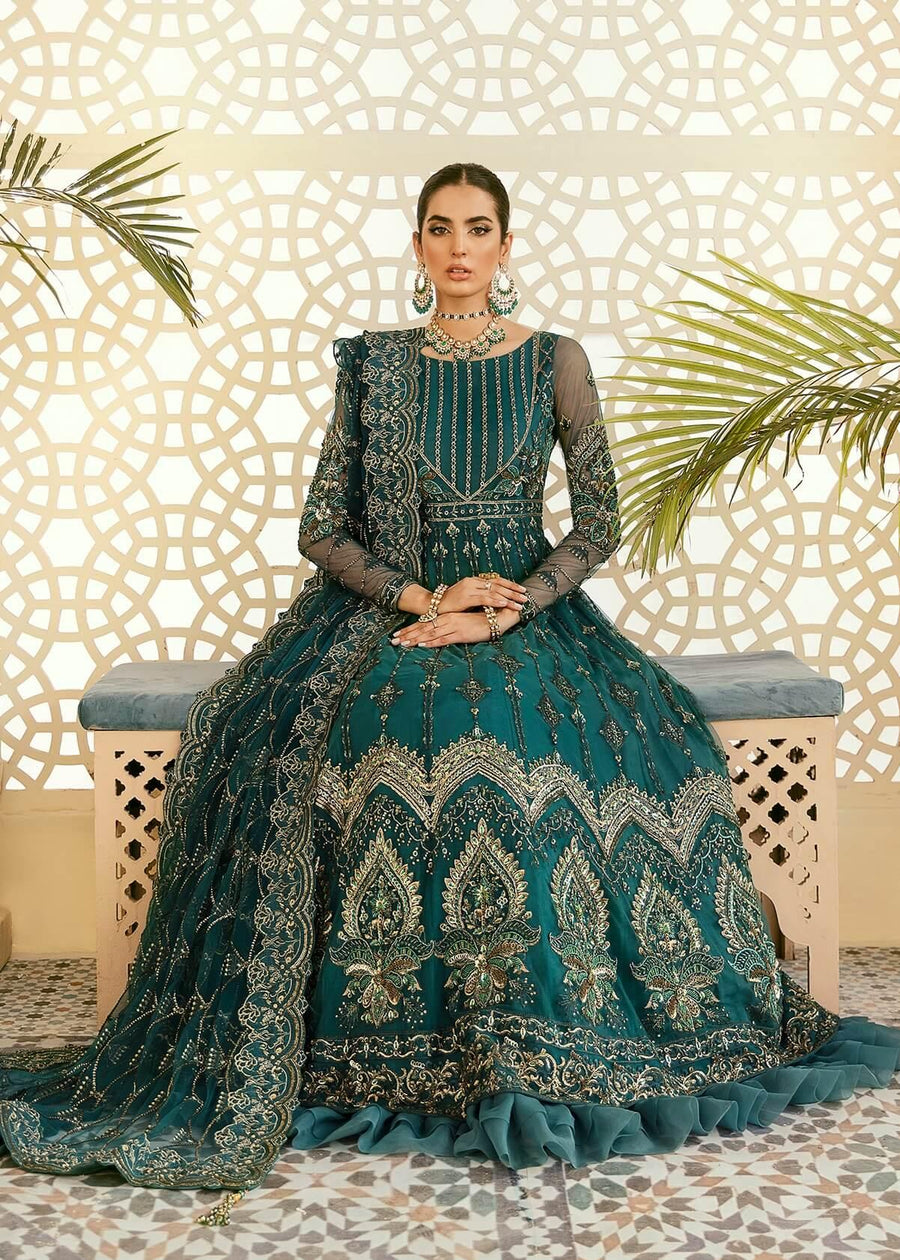 Akbar Aslam Elinor Embroidered Formal Wedding 3pc Suit AAWC-1384 MALEO - FaisalFabrics.pk