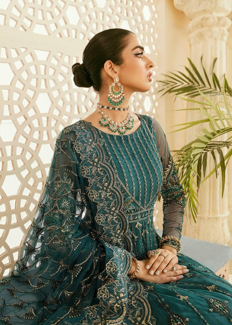Akbar Aslam Elinor Embroidered Formal Wedding 3pc Suit AAWC-1384 MALEO - FaisalFabrics.pk