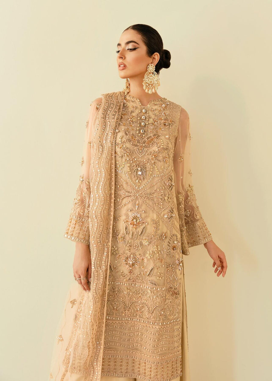 Akbar Aslam Elinor Embroidered Formal Wedding 3pc Suit AAWC-1389 AMAZONA - FaisalFabrics.pk